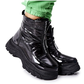 Vinceza Bottes Trappers noires pour femmes Echowen