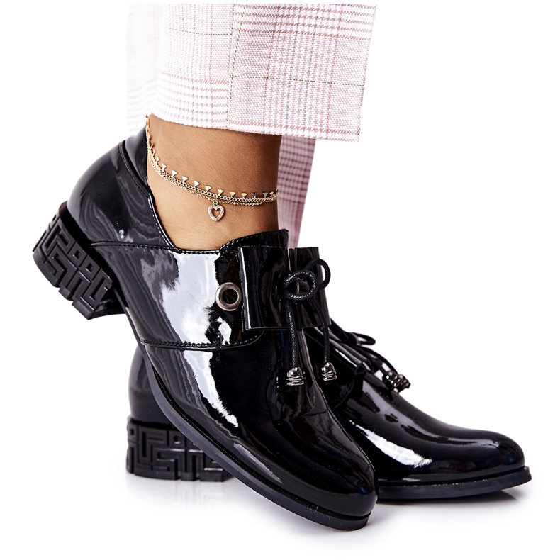 Chaussures Laquées Sergio Leone PB260 Noir le noir