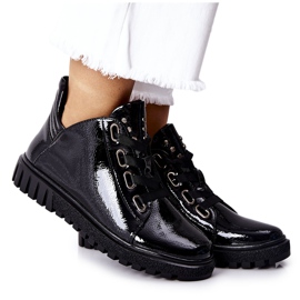 Chaussures Laquées Sergio Leone PB210 Noir