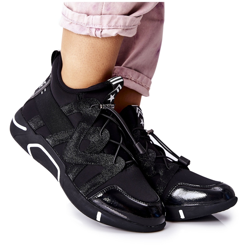 Vinceza Chaussures De Sport Hautes Baskets Noir Lanez le noir