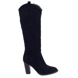 Bottes classiques sur le poteau noir UK07P Noir