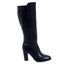 Bottines à talons noires UK03P Noir le noir