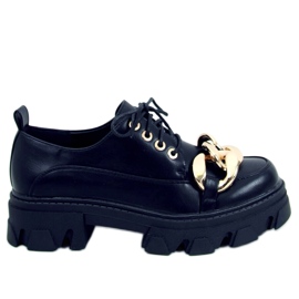 Chaussures femme Tony Black avec chaîne noir