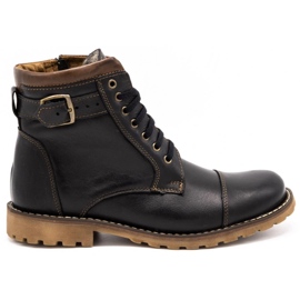Olivier Bottes de neige pour hommes 910MP noir avec marron brun