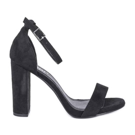 Sandales noires à talons hauts Beth