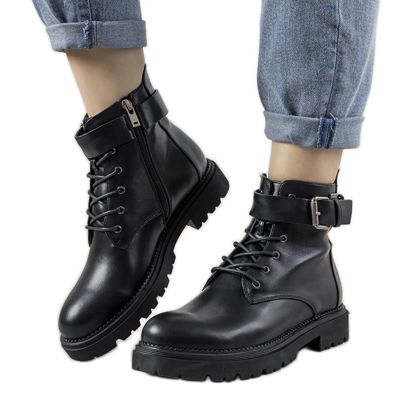 Boots femme Black Cross Jeans Amadis le noir Boots femme Black Cross Jeans Amadis le noir