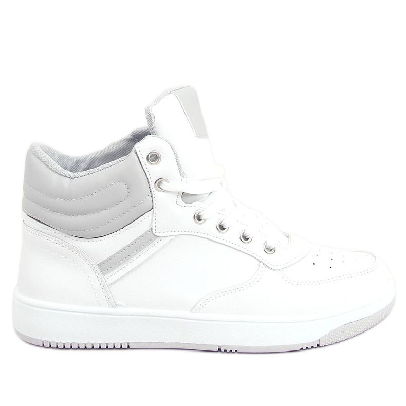 Baskets montantes Emma BLANC/GRIS blanche Baskets montantes Emma BLANC/GRIS blanche