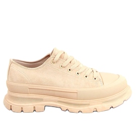 Baskets à semelle haute Lily Beige