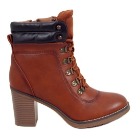 Bottines à talons Zuzu Camel brun