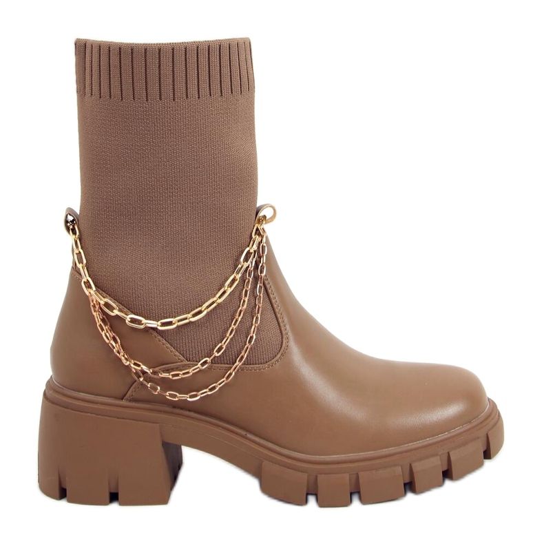 Bottines chaussettes Mona Kaki