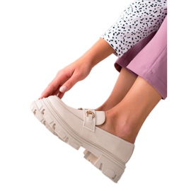 Diamantique Mocassins en cuir écologique beige Diamantique Mocassins en cuir écologique beige