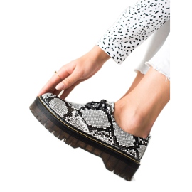 Sweet Shoes Chaussures sur la plateforme à imprimé serpent blanc noir