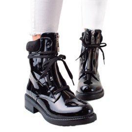 TRENDI Ouvriers de la mode laquée noir