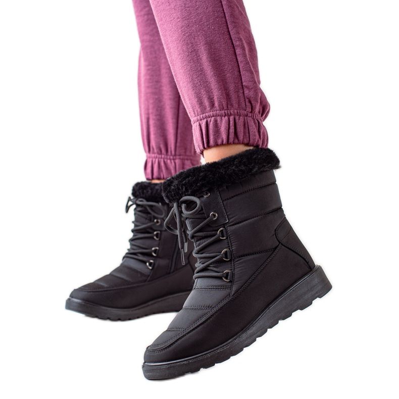 Bottes de neige VINCEZA noires claires le noir