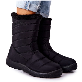 Bottes de neige chaudes noires hautes pour femmes Luxina