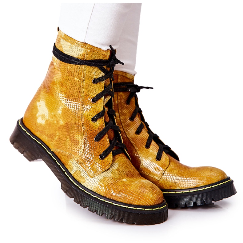 Bottes Femme Glany Workers Maciejka Jaune 01609-47