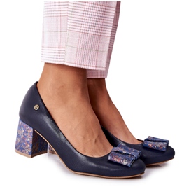 Escarpins Femme Maciejka Daim Bleu Marine 3356A-19