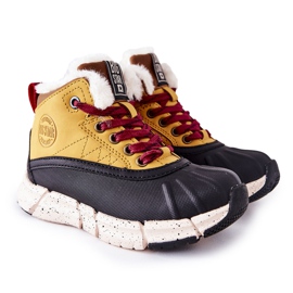 Bottes Chaudes Enfant Big Star II374072 Camel brun noir orange