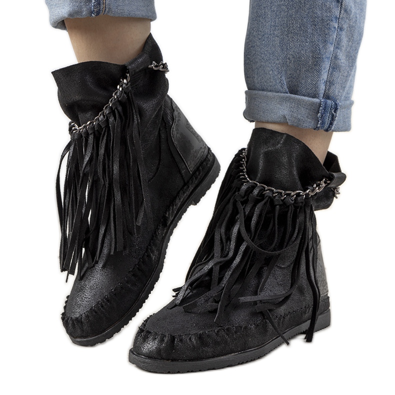 Bottes noires pour femmes dans le style de boho Maral le noir