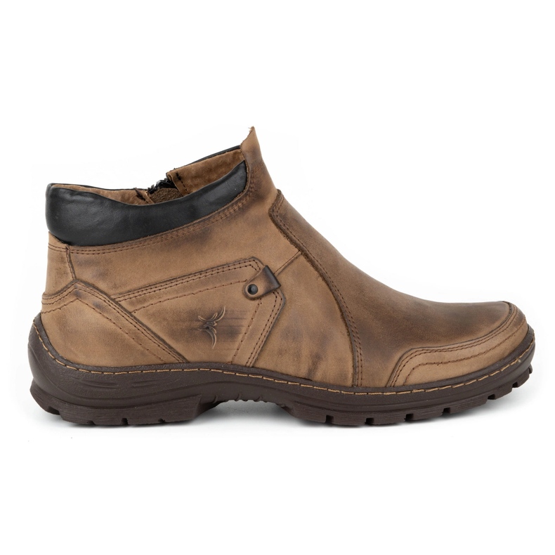 Olivier Bottes d'hiver en cuir pour hommes 352MP marron brun