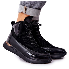POTOCKI Baskets de sport en cuir noires Chocci noires le noir