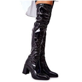 PS1 Bottes en latex noires Macey le noir