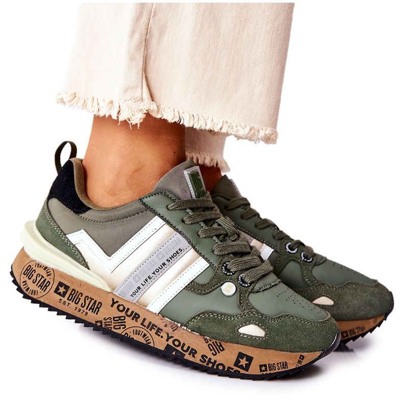 Chaussures de sport femme Big Star II274299 Kaki vert