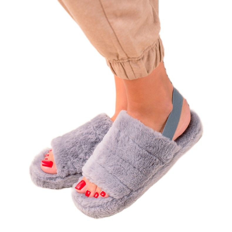 TRENDI Chaussons gris sur élastique
