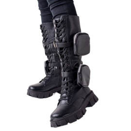 Best Shoes Bottes noires haute couture