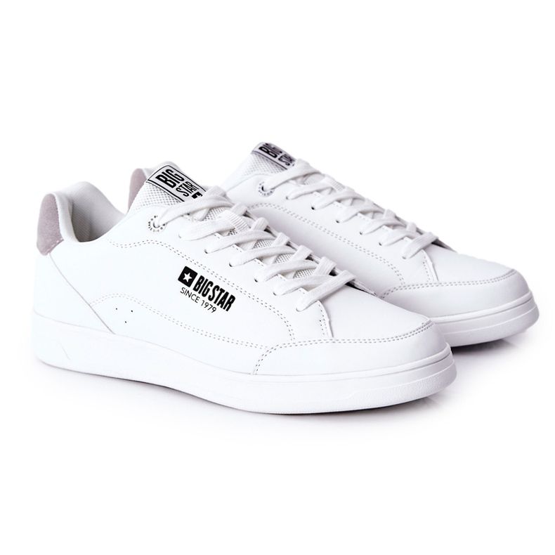 Baskets en cuir à mémoire de forme Big Star II174170 Blanc blanche