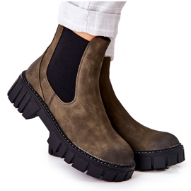 Bottes Travailleurs Chaud Trappeurs Sergio Leone TR761 Vert