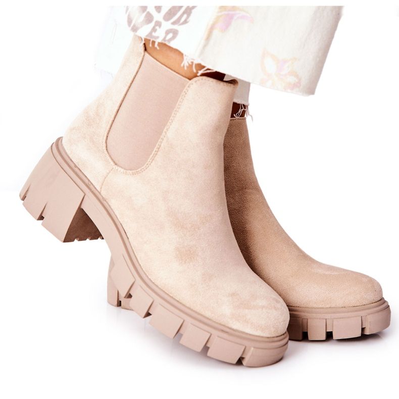 PS1 Bottes Chaudes À Talons Hauts Beige Madge