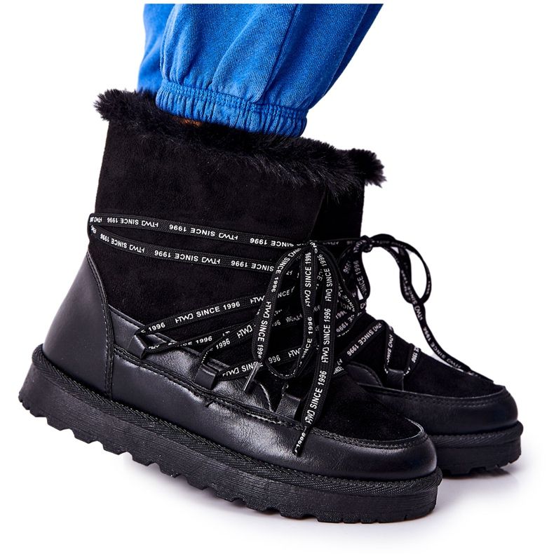 POTOCKI Bottes de neige isolées avec de la fourrure sur la plateforme noire Salemi le noir POTOCKI Bottes de neige isolées avec de la fourrure sur la plateforme noire Salemi le noir