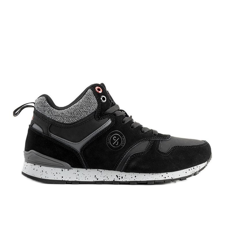 Baskets noires homme Cross Jeans Merle le noir gris