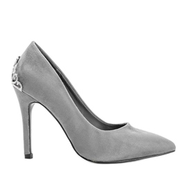 Escarpins gris sur un talon Maricka