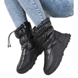 Bottes de neige noires avec poignets Houle