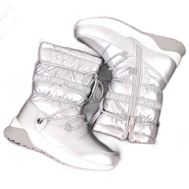 Bottes de neige imperméables Jr EVE324B argent blanc