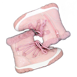 Bottines isolées Jr EVE325B rose blanc
