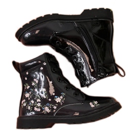 Bottes noires filles isolées Jr EVE326 blanche le noir Bottes noires filles isolées Jr EVE326 blanche le noir