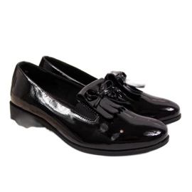 Chaussures laquées Filippo W PAW290 noir beige blanc