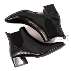 Chelsea boots laquées Sergio Leone W SK340A noir