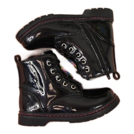 Bottes noires pour filles isolées Jr EVE318A blanche le noir