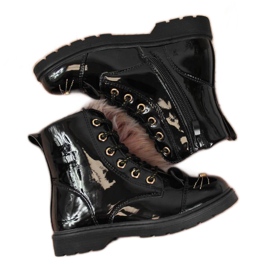PA1 Bottes isolées Jr EVE319A noir blanc
