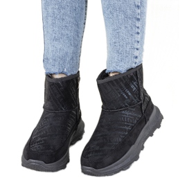 Bottes de neige Crescent noires pour femmes le noir