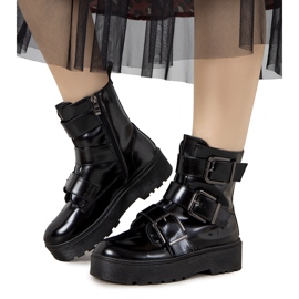 Bottines noires sur la plateforme Austin le noir