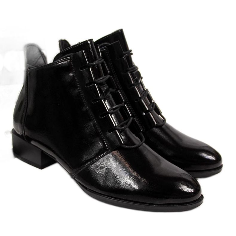 Boots non isolées laquées Potocki W WOL33A noir le noir