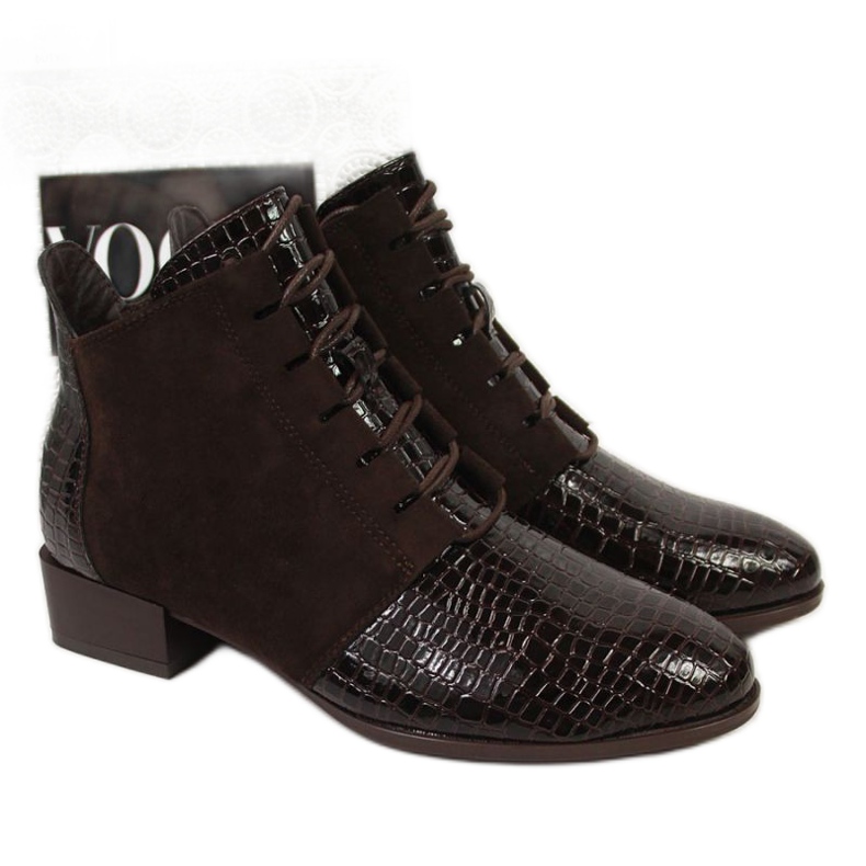 Boots cuir serpent Potocki W WOL33B marron brun
