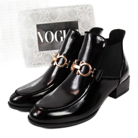 Chelsea boots laquées Potocki W WOL34 noir