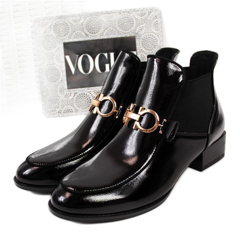 Chelsea boots laquées Potocki W WOL34 noir le noir