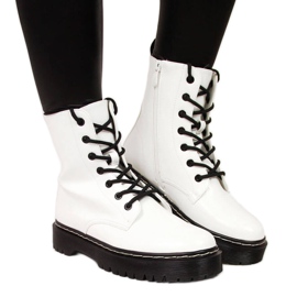 Bottines chaudes à lacets Vinceza W JAN55B blanc blanche